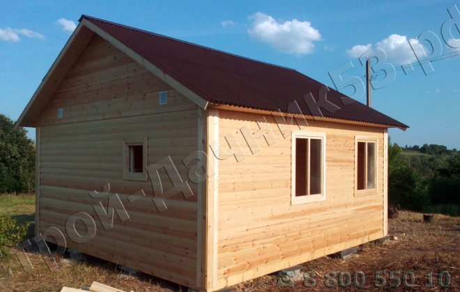 3 Брусовой дом ОД-3, 6×6, 36 м², Калужская область,  Козельский район, деревня Савинск (2)